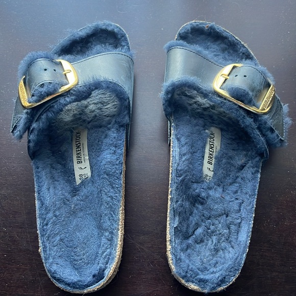 Birkenstock Big Buckle Madrid Sandals Shearling - Picture 11 of 15